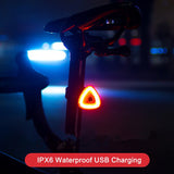 Bicycle Brake Light Bike Rear Light Auto Start/Stop Brake Sensing Waterproof LED Flashlight USB