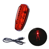 Bicycle USB Rechargable LED Light Waterproof Multifunctional
