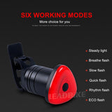 Bicycle Taillight Auto On/Off with Brake Sensor Bike Rear Light