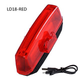 USB Rechargable LED Bicycle Rear Light Cycling Safety Warning Tail Seat Lamp