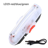 USB Rechargable LED Bicycle Rear Light Cycling Safety Warning Tail Seat Lamp