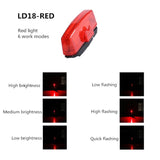 USB Rechargable LED Bicycle Rear Light Cycling Safety Warning Tail Seat Lamp