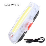 USB Rechargable LED Bicycle Rear Light Cycling Safety Warning Tail Seat Lamp