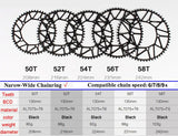 Bicycle Narrow Wide Chain Ring Bike Chainwheel 50-58T Disc 7075 Chain ring Bolts 130 Crank