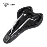 Bicycle Saddle MTB Road Bike Front Seat Silicone PU Foam Cushioned CR-MO Bow Mid Hollow Twin Tail Comfy Shock Absorption