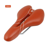 Bicycle Saddle MTB Road Bike Front Seat Silicone PU Foam Cushioned CR-MO Bow Mid Hollow Twin Tail Comfy Shock Absorption