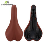Bicycle Leather Saddle MTB Road Bike Front Seat non-slip Comfortable Breathable Riding Saddle Mountain Cycling Parts