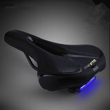 MTB Bicycle Saddle with Tail Light Bike Seat Saddle Soft Comfortable Bike Hollow Thicken Widen Cycling Saddle Bike Seat Cushion