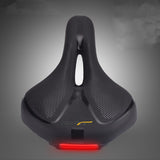 MTB Bicycle Saddle with Tail Light Bike Seat Saddle Soft Comfortable Bike Hollow Thicken Widen Cycling Saddle Bike Seat Cushion