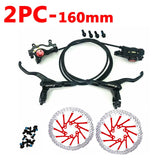 Mountain Bike Hydraulic Brake MTB Bicycle Oil Pressure Disc Brake Set Front and Rear Bettery 160/180mm
