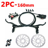 Mountain Bike Hydraulic Brake MTB Bicycle Oil Pressure Disc Brake Set Front and Rear Bettery 160/180mm