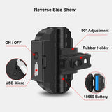 1200mAh Bicycle Flashlight USB Rechargeable Bike LED Light Set Front and Back Lights Waetproof