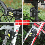 1200mAh Bicycle Flashlight USB Rechargeable Bike LED Light Set Front and Back Lights Waetproof