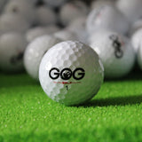 2Pcs Golf Balls Beginners Practice Driving Range Training Double Layer Ball Rubber