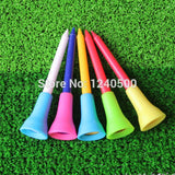 Golf Tools 50pcs 2 7/6'' 70mm Multicolor Plastic Golf Tees Rubber Cushion