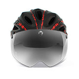 New bicycle helmet One-piece helmet new outdoor riding magnetic goggles helmet removable goggles mountain bike protective cap