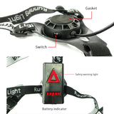 Cycling Running Light Waterproof Safety LED Chest Lamps Flashlight USB
