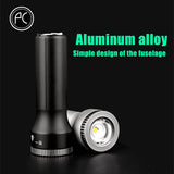 Bicycle Light Aluminum Alloy Waterproof MTB Road Bike Flashlight 1800mAh Built-in Battery USB