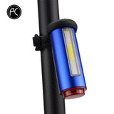 Bicycle Taillight Aluminum Alloy COB LED Warning Light 100 Lumen 850aAH Waterproof