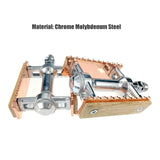 FX1 Bicycle Pedals Ultralight Bike Aluminum Alloy MTB Road Bike Cycling Classical Retro Wooden Styles Non-slip Pedals