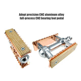 FX1 Bicycle Pedals Ultralight Bike Aluminum Alloy MTB Road Bike Cycling Classical Retro Wooden Styles Non-slip Pedals