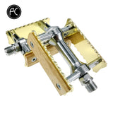 FX1 Bicycle Pedals Ultralight Bike Aluminum Alloy MTB Road Bike Cycling Classical Retro Wooden Styles Non-slip Pedals