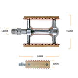 FX1 Bicycle Pedals Ultralight Bike Aluminum Alloy MTB Road Bike Cycling Classical Retro Wooden Styles Non-slip Pedals
