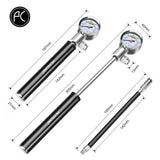 Bicycle Pump with Pressure Gauge Cycling Hand Aluminum Alloy Air Pump Ball MTB Mountain Bike