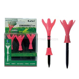 Plastic Golf Tees Petal Rotation Limit Golf Ball Tees Ball Tees 4 color for golfer gift 3pcs/bag