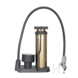 Floor Pump for Bicycle Inflation Bike Inflator 160PSI Gauge Foot Pedal External Hose F/V A/V