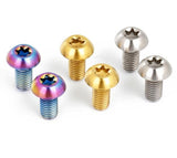 M5x10mm Disk Brake Rotor Bolts T25 Torx Titanium Bicycle Parts MTB Mountain Bike Brake Rotor Ti Screw 6PCS or 12PCS