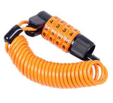 Bike Codes Lock 4 Digits Combination Changeable MTB Road Bicycle Portable Light Weight 1.2M Cable Zinc Alloy Body Steel Cable