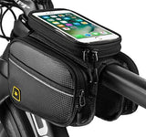 Bicycle Bag Front Frame Large MTB Bike Bag With Waterproof Cover Screen Touch Top Tube Phone Bag Cycling Accessories