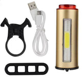 Bicycle Taillight Aluminum Alloy COB LED Warning Light 100 Lumen 850aAH Waterproof