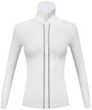 1pc Women Golf Clothing Long Sleeve T-Shirt Sunscreen Anti-UV Autumn Winter Warm Stand Collar Slim Womenswear