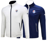 Men Waterproof Coat Windbreaker Vest Long Sleeve Golf Table Tennis Sportswear Fitness Dry Fit Jacket
