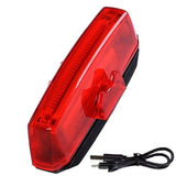 USB Rechargable LED Bicycle Rear Light Cycling Safety Warning Tail Seat Lamp