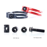Quick Release 31.8mm 34.9mm Aluminum Alloy Road Mountain Bicycle Bike Seat Post Seatpost Clamp Collar with Titanium Bolt