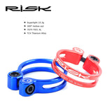 Quick Release 31.8mm 34.9mm Aluminum Alloy Road Mountain Bicycle Bike Seat Post Seatpost Clamp Collar with Titanium Bolt