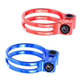 Quick Release 31.8mm 34.9mm Aluminum Alloy Road Mountain Bicycle Bike Seat Post Seatpost Clamp Collar with Titanium Bolt
