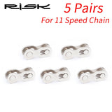 RISK Bike Chain Quick Link Connector Lock Set MTB Road Bicycle Power Chain Quick Release Buckle For 6/7/8 S /9/10/11/12 Speed