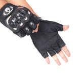Bicycle Riding Hand Protection Mittens Cycle Riding Hand Wear Elastic Warrior Style Adult Unisex Short Finger Gloves