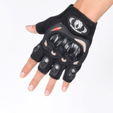 Bicycle Riding Hand Protection Mittens Cycle Riding Hand Wear Elastic Warrior Style Adult Unisex Short Finger Gloves