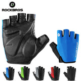 5 Color Half Finger Cycling Gloves Silicone Gel Thickened Pad Anti-skidding Shockproof Breathable MTB Road Bike Gloves