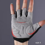 5 Color Half Finger Cycling Gloves Silicone Gel Thickened Pad Anti-skidding Shockproof Breathable MTB Road Bike Gloves