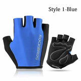5 Color Half Finger Cycling Gloves Silicone Gel Thickened Pad Anti-skidding Shockproof Breathable MTB Road Bike Gloves