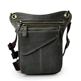 Real Leather Men Multifunction Design Casual Sling Shoulder Messenger Bag Fashion Travel Waist Belt Pack vintage leather waist pack drop leg bag