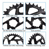 Bike Chain Ring MTB Narrow Wide Bicycle Chainring Aluminum Single road Bike Parts Chain Wheel for 9/10/11/12 Speed