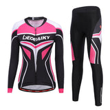Bicycle Jersey Set Women Cycling Clothing Long Sleeve Sports Skinsuit