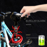 Bicycle Burglar Alarm USB Wireless Remote Control Cycling Bell Horn Lock